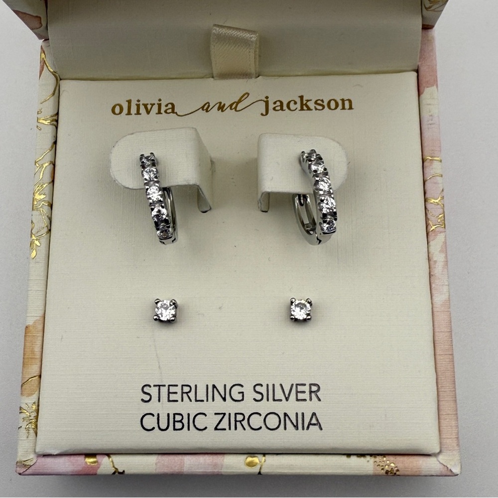 Olivia and Jackson Sterling Silver Earring Set w/ Box